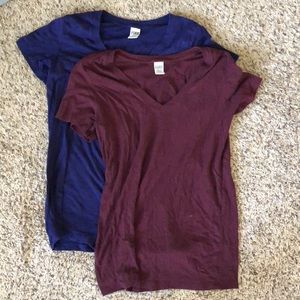 Pink VS v neck tees